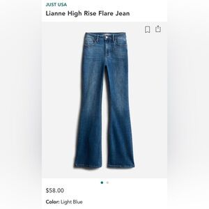 New With Tags, High Rise Flare Jeans